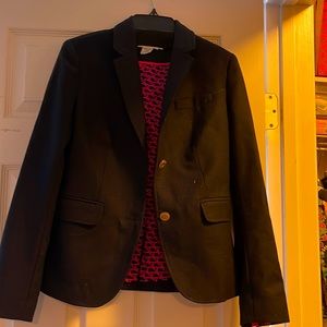 Vineyard Vines Women's 100% Wool 2-Button Blazer size 0 single Breasted Navy